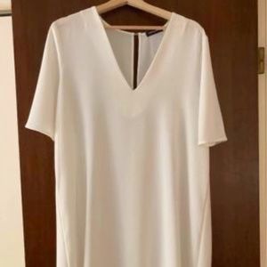 American Apparel Ivory Crepe Dress